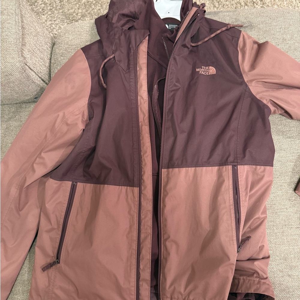 The North Face Women’s Arrowood Tri climate Maroon and Pink Jacket